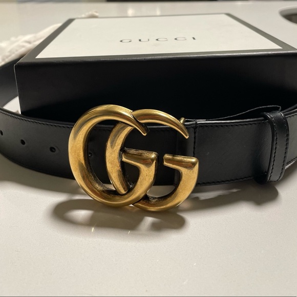 Gucci Leather Black Belt, Wide, size 34 (authentic) - Picture 2 of 11